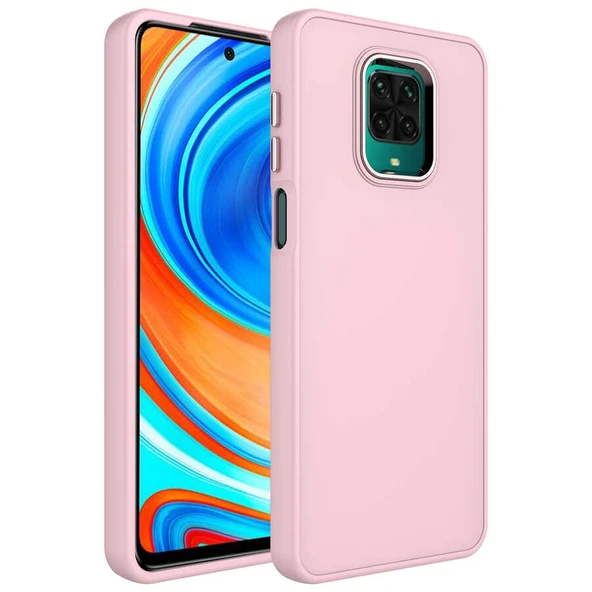 Zore Xiaomi ile uyumlu Redmi Note 9 Pro Kılıf Metal Çerçeve ve Buton Tasarımlı Silikon Luna Kapak ürün görseli 1