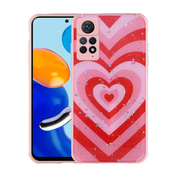 Xiaomi Redmi Note 11 Pro 5G Kılıf Simli Desenli Kamera Korumalı Parlak Popy Kapak ürün görseli 1