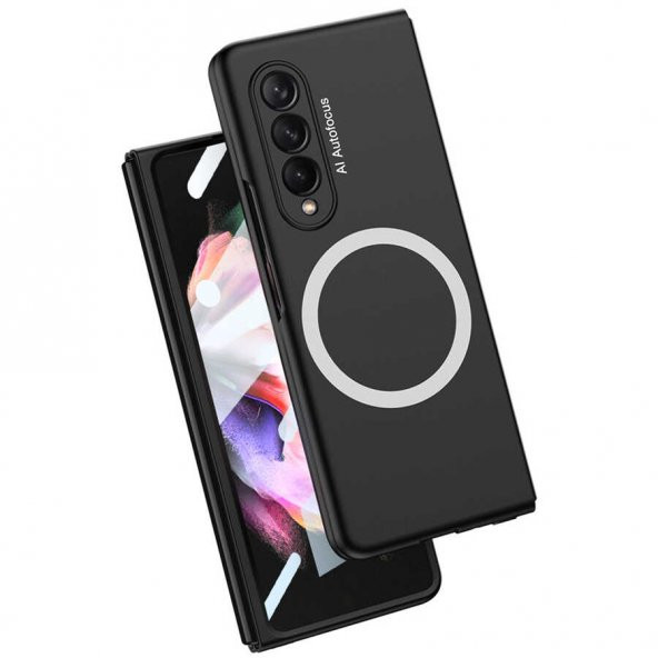 Galaxy Z Fold 3 Kılıf Wireless Şarj Özellikli Kıpta Magsafe Kapak ürün görseli 1