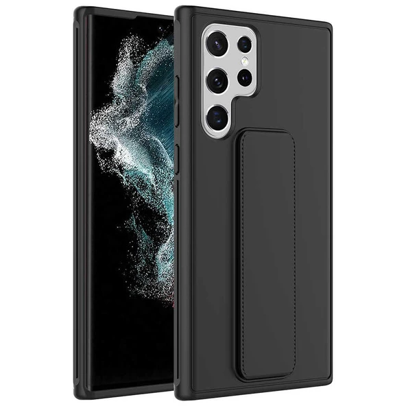 Zore Galaxy ile uyumlu S22 Ultra Kılıf Qstand Kapak ürün görseli 1