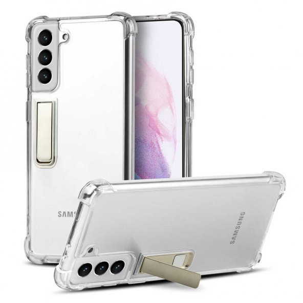 Galaxy S21 Plus Kılıf Standlı Süper Silikon Kapak ürün görseli 1