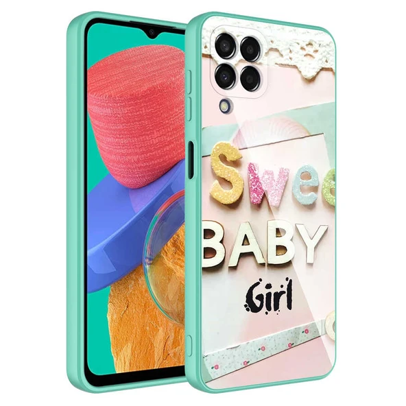 Zore Galaxy ile uyumlu M33 Kılıf Kamera Korumalı Desenli Sert Silikon Epoksi Kapak ürün görseli 1