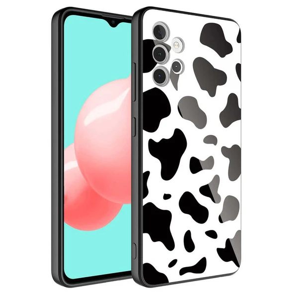 Zore Galaxy ile uyumlu A32 4G Kılıf Kamera Korumalı Desenli Sert Silikon Epoksi Kapak ürün görseli 1