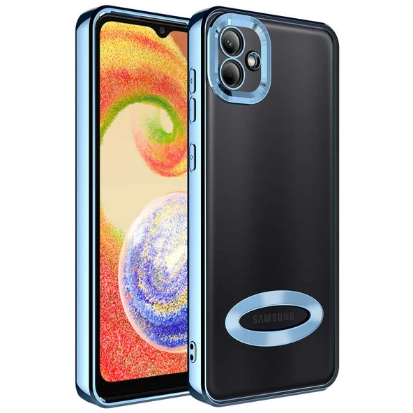 Zore Galaxy ile uyumlu A03 Kılıf Kamera Korumalı Logo Gösteren Omega Kapak ürün görseli 1