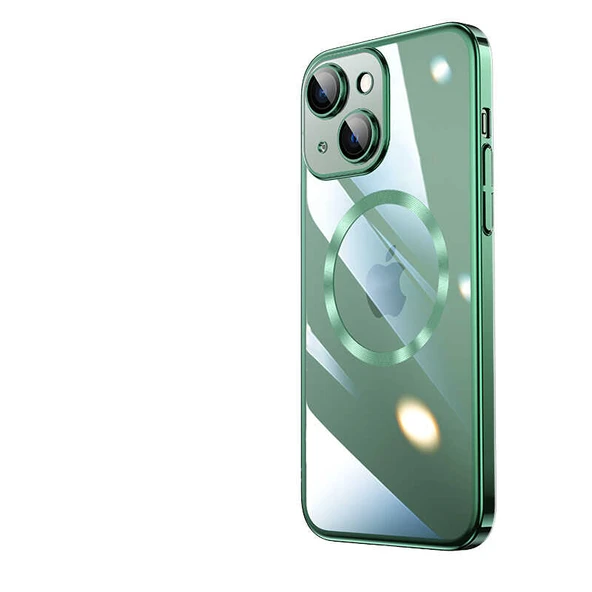 Zore Apple ile uyumlu iPhone 14 Plus Kılıf Wireless Şarj Özellikli Sert PC Riksos M-safe Kapak ürün görseli 1