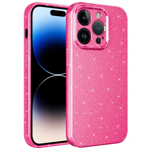 Zore Apple ile uyumlu iPhone 14 Pro Kılıf Kamera Korumalı Simli Lüks Koton Kapak ürün görseli 1