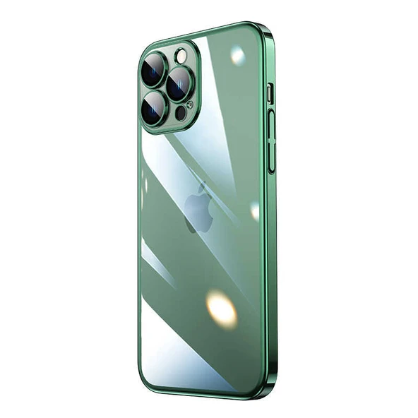 Zore Apple ile uyumlu iPhone 13 Pro Max Kılıf Sert PC Renkli Çerçeveli Riksos Kapak ürün görseli 1