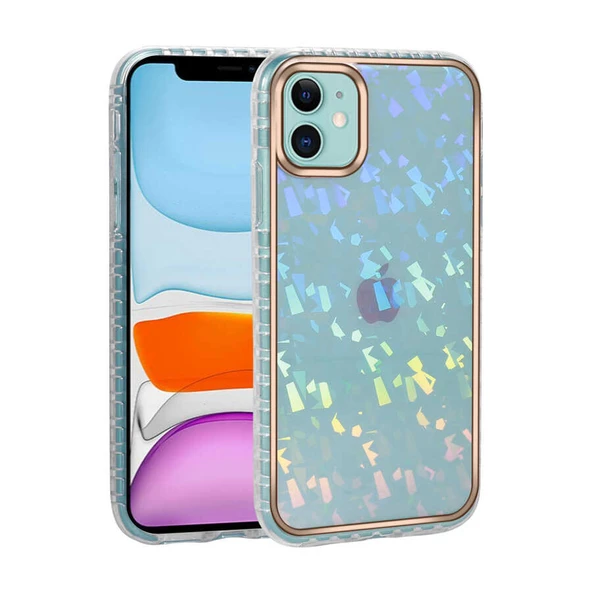 Zore Apple ile uyumlu iPhone 11 Kılıf Desenli Parlayan Transparan Avva Kapak ürün görseli 1