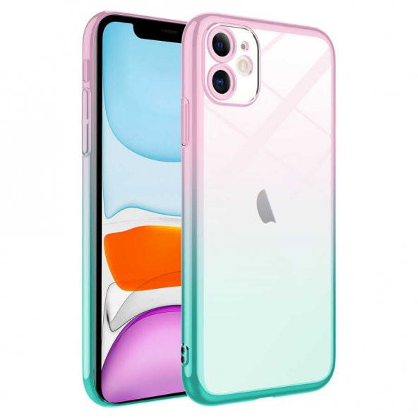 Apple iPhone 11 Kılıf Parlak Renk Geçişli Kamera Korumalı Senkron Kapak ürün görseli 1