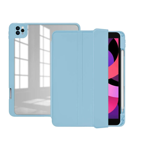Zore Apple ile uyumlu iPad Pro 11 2020 (2.Nesil) Kılıf Nort Arkası Şeffaf Standlı Kılıf ürün görseli 1