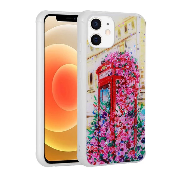 Zore Apple ile uyumlu iPhone 11 Kılıf Simli Desenli Kamera Korumalı Parlak Popy Kapak ürün görseli 1