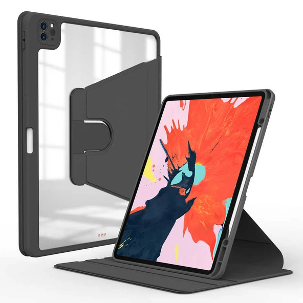Zore Apple ile uyumlu iPad Pro 12.9 2020 (4.Nesil) Kılıf Nayn Dönebilen Standlı Kılıf ürün görseli 1