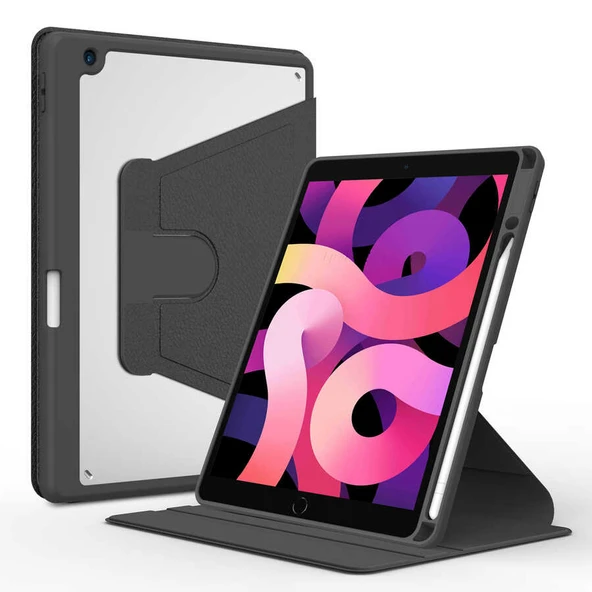 Zore Apple ile uyumlu iPad 10.2 (8.Nesil) Kılıf Nayn Dönebilen Standlı Kılıf ürün görseli 1