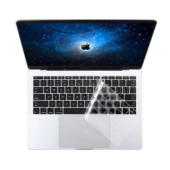 Zore Apple ile uyumlu Macbook 13.3' Air 2020 A2337 Klavye Koruyucu Şeffaf Silikon Ped ürün görseli 1