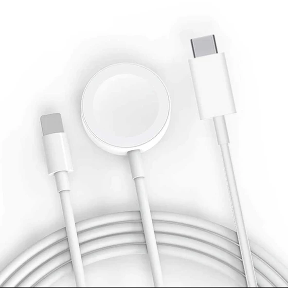 Zore Akıllı Saat Wireless To Lightning Type-C Şarj Kablosu 1.2M - Resim 8