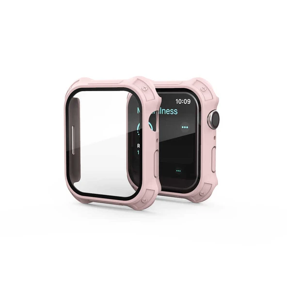 Zore Apple ile uyumlu Watch 7 45mm Tank Zırh Kasa ve Mat Görünümlü Ekran Koruyucu Watch Gard 11 ürün görseli 1