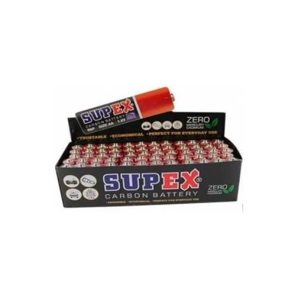SUPEX KALEM PIL CINKO R6 AA 60 LI ürün görseli 1