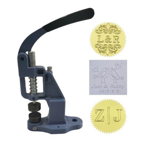 Soğuk Damga Mühür Baskı Makinesi 40-45-50mm Çap 60-150gr  Kağıt İçin ürün görseli 1