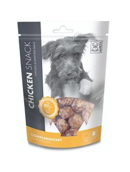 M-Pets Chicken Rawhide Balls Tavuklu Köpek Ödülü 80gr ürün görseli 1