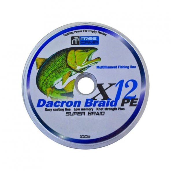 FreeCamp Dakron 12 Braid 100m 0.50mm Olta Misinası ürün görseli 1