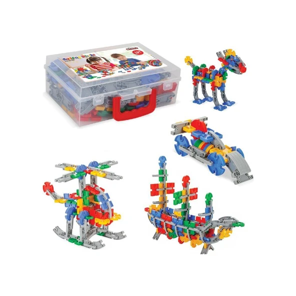 Pilsan Building Blocks Çantalı 128 Parça Çocuklar İçin Eğitici Oyuncak ürün görseli 1
