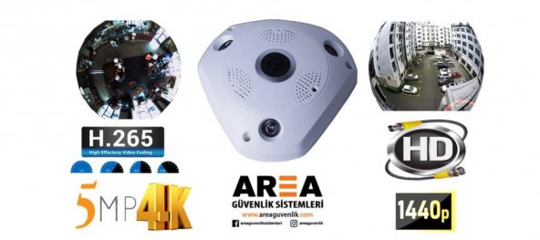 5 MP 180 DERECELIK 1440 P FULL HD AHD GÜVENLİK KAMERASI ürün görseli 1