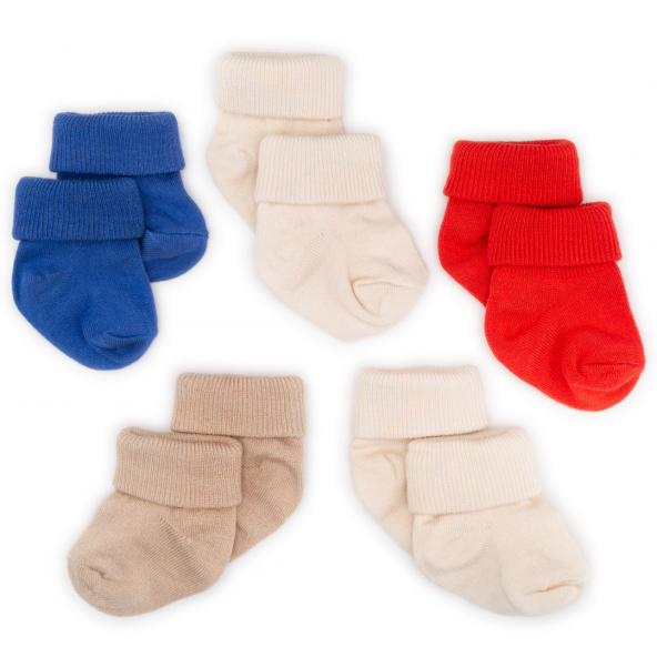 Novibaby 5li Bambu Yenidoğan Bebek Çorap I Sailor I 0-6 ay ürün görseli 1