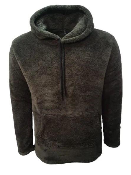 Mtn Erkek Peluş Kapüşonlu Sweatshirt St01519 - Resim 5