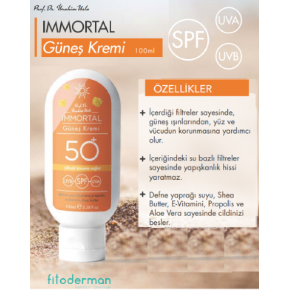 Fitoderman İmmortal Koyu Leke Karşıtı Spf 50 Yüz Güneş Kremi 100Ml ürün görseli 1