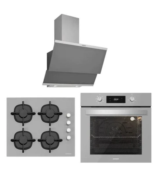 Silverline Gri Cam Ankastre Set 3420 Classy 60+cs5343s01+bo6502s02 ürün görseli 1