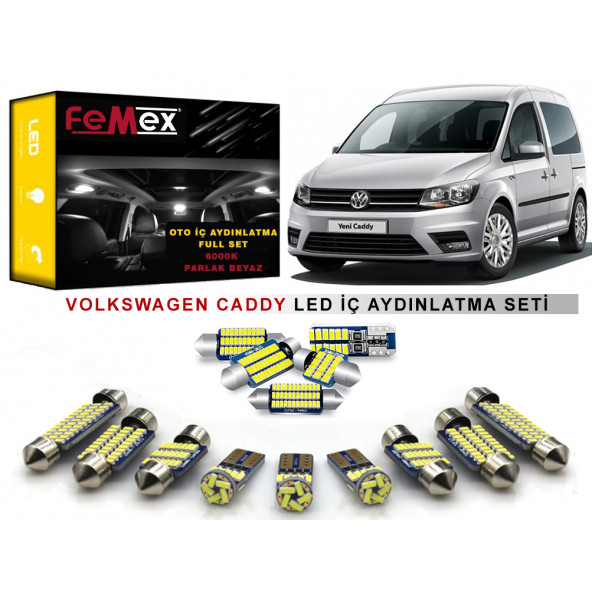 Volkswagen Caddy LED İç Aydınlatma Ampul Seti FEMEX Parlak Beyaz ürün görseli 1