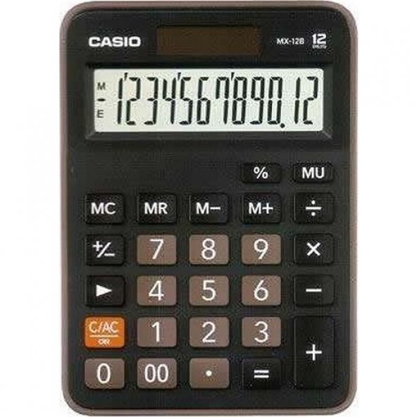 Casio Mx-12b-Bk 12 Hane Masaüstü Hesap Makinesi ürün görseli 1