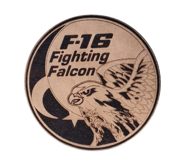 F16 FIGHTING FALCON Deri PEÇ - Arma - Askeri Patch ürün görseli 1