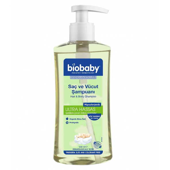 Biobaby Saç ve Vücut Şampuanı 500 ml ürün görseli 1