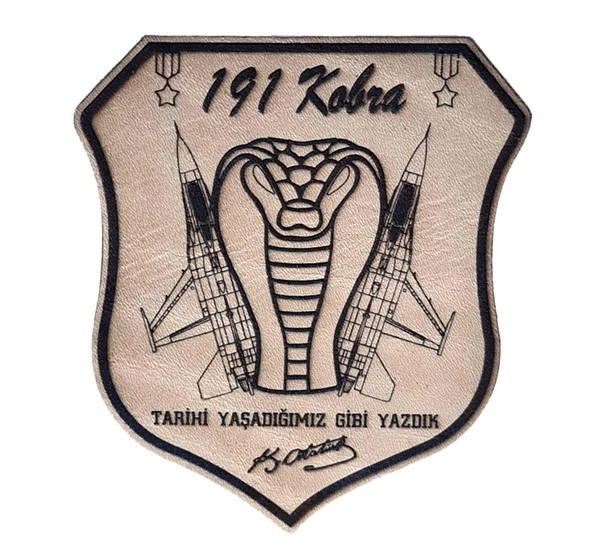 191 FİLO TARİHİ YAŞADIĞIMIZ GİBİ YAZDIK Deri PEÇ - Arma - Askeri Patch ürün görseli 1