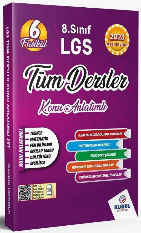 8. Sınıf LGS Tüm Dersler 6 Fasikül Konu Anlatımlı Kurul Yayıncılık ürün görseli 1