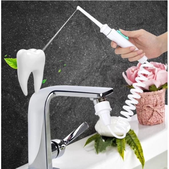 GH DENT GH15 Askılıklı Manuel Ağız Duşu - 3 Başlıklı Aile Tipi Hijyenik Set - BPA İçermez & FDA Kriterli ürün görseli 1