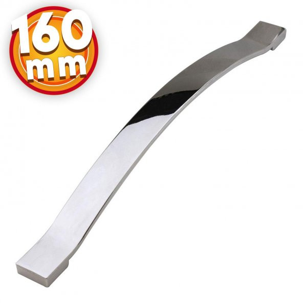 Çekmece Mutfak Dolap Kapak Kulbu 160 mm Krom Metal Kulp ürün görseli 1