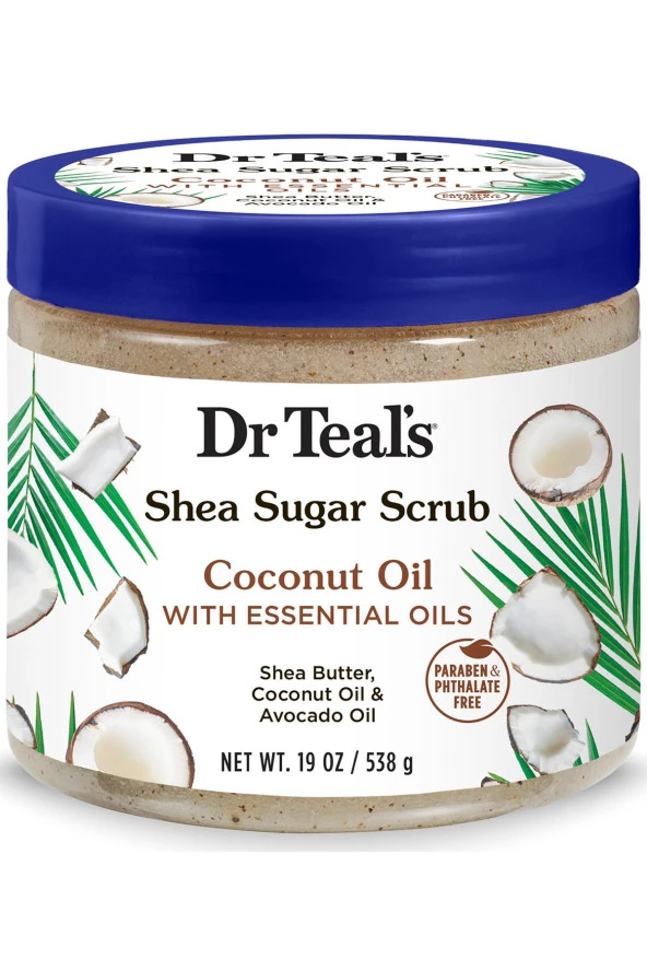 Dr.Teals Shea Sugar Scrub Coconut Oil Vücut Şeker Peeling 538GR ürün görseli 1