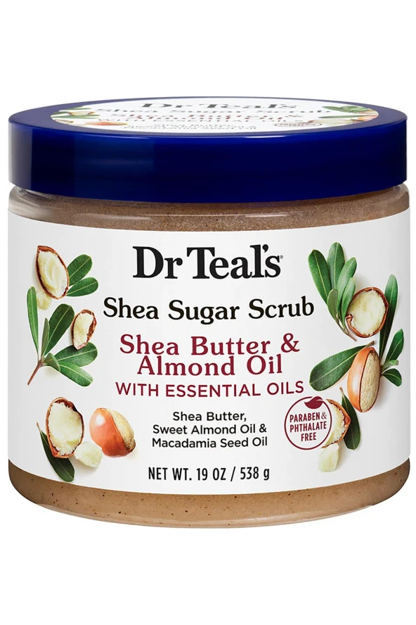Dr.Teals Shea Sugar Scrub Shea Butter & Almond Oil Vücut Şeker Peeling 538GR ürün görseli 1