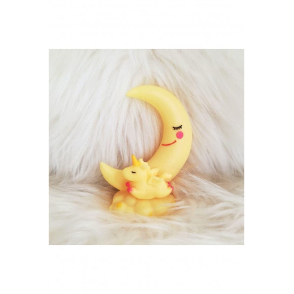 Sarı Unicorn Renk Değiştiren Ay Lamba ürün görseli 1
