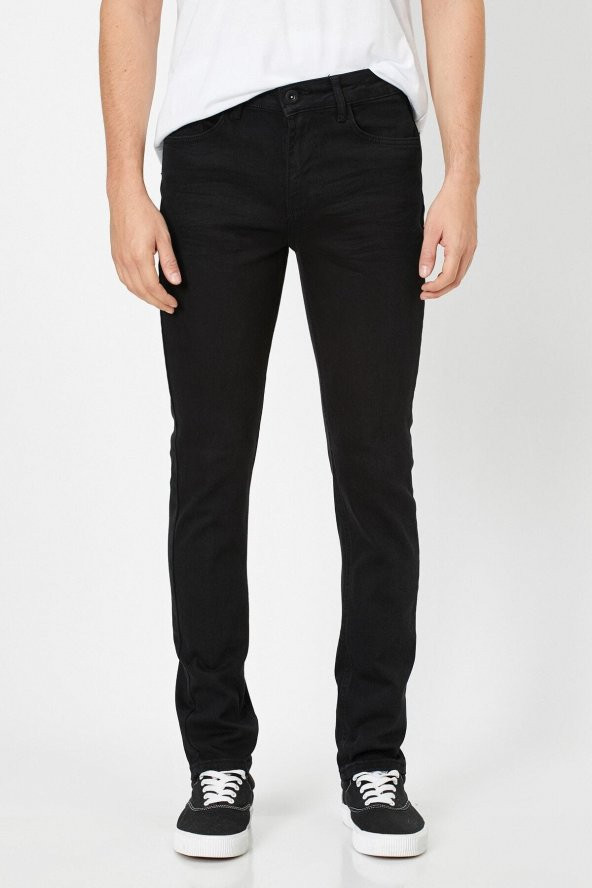 Erkek Jean Pantolon Siyah - Resim 3