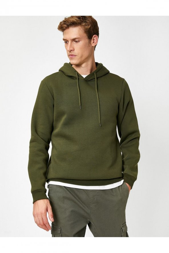 Erkek Haki Sweatshirt 1KAM71593LK ürün görseli 1