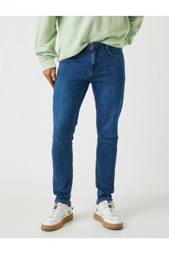 Erkek Jean Pantolon Mavi 2kam43340ld - Resim 8