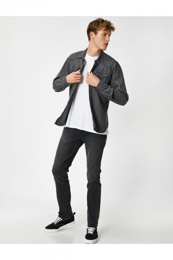 Erkek Gri Jeans 1KAM43749LD ürün görseli 1