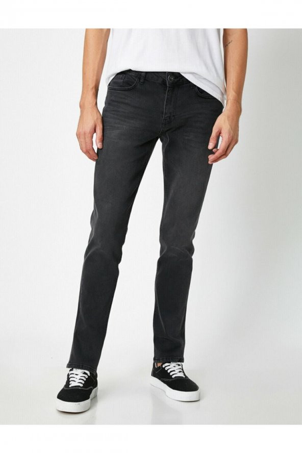 Erkek Gri Jeans 1KAM43749LD - Resim 3