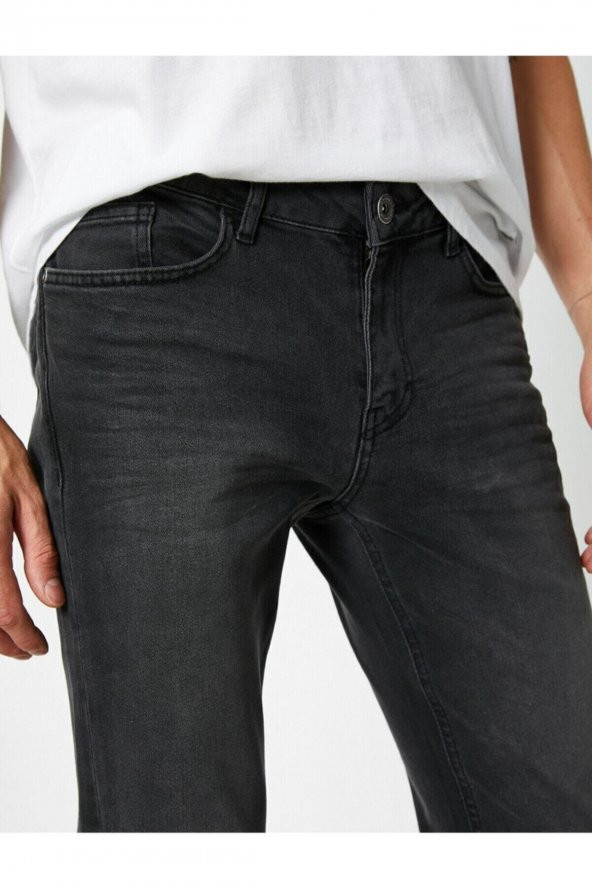 Erkek Gri Jeans 1KAM43749LD - Resim 5