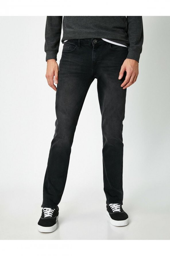 Erkek Gri Jeans 1KAM43749LD - Resim 8