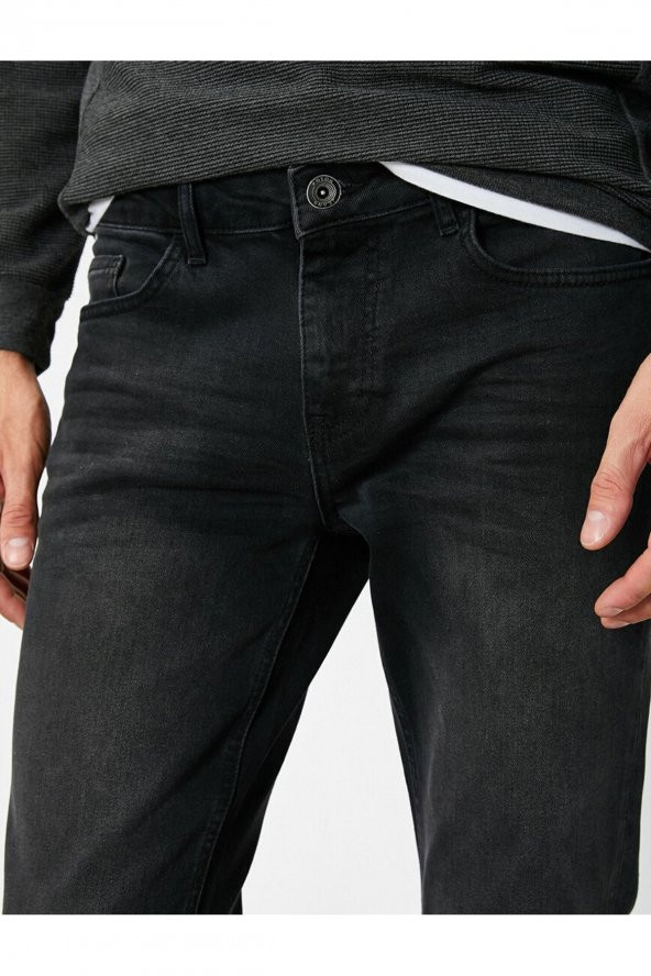 Erkek Gri Jeans 1KAM43749LD - Resim 10