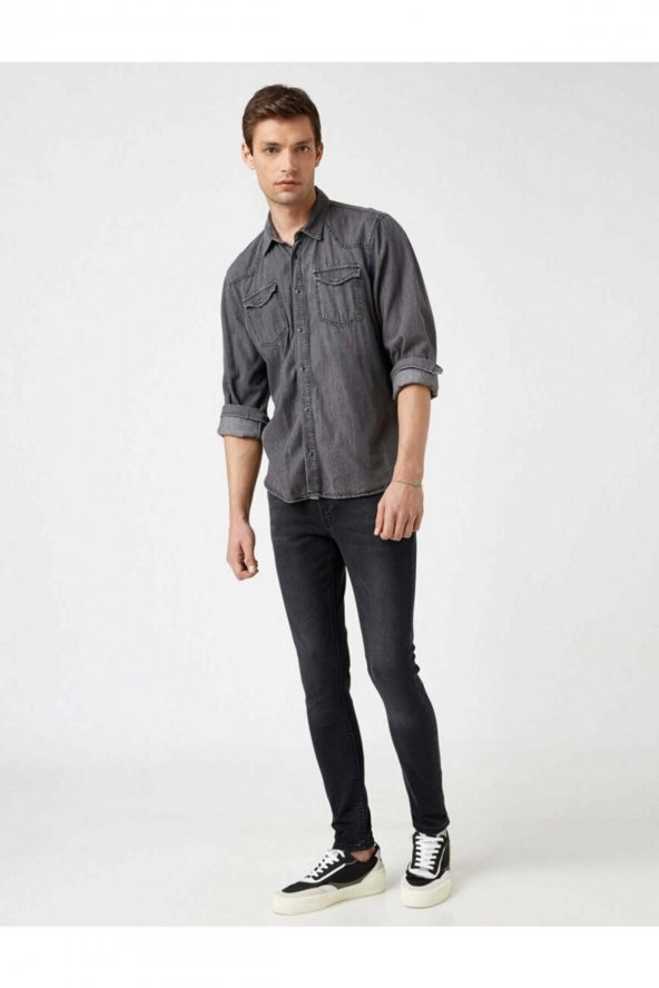 Erkek Jean Pantolon Siyah - Resim 2